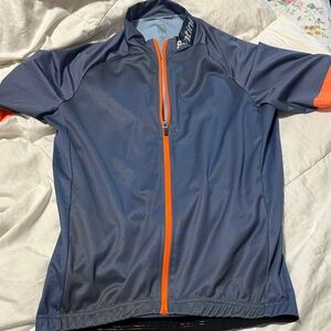 Women's Gray and Orange Athletic Sweater